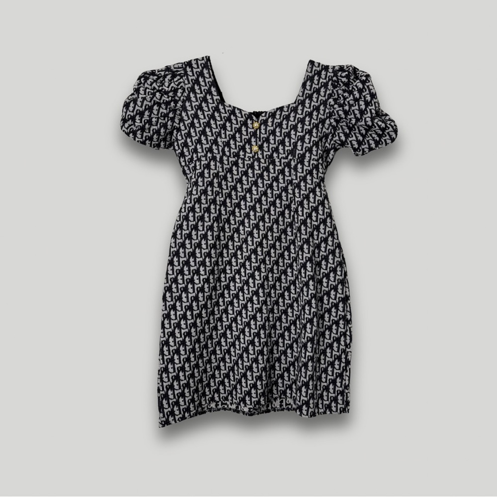 Black and White Dior Patterned Dress